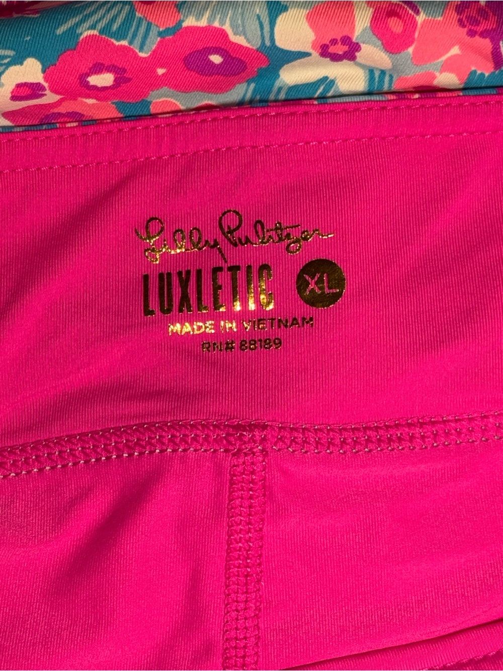 Lilly Pulitzer Corrine Aura Pink BABY BLOOMER Luxletic Skort size XL Golf - Picture 6 of 9